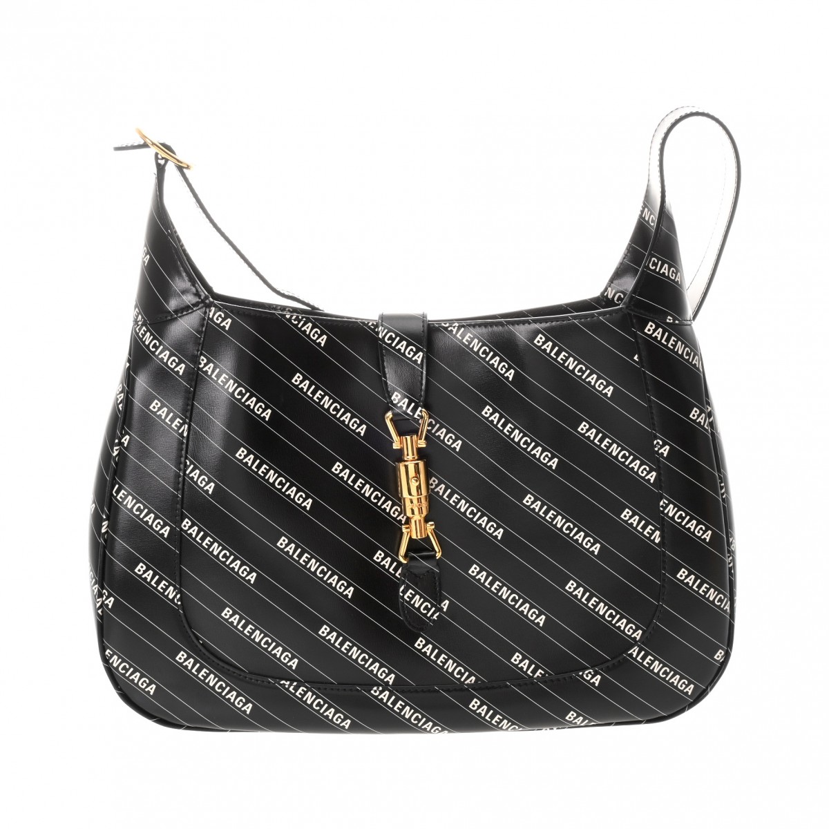 グッチ GUCCI グッチ バレンシアガ ミディアムショルダーバッグ ザハッカープロジェクト ジャッキー1961 ブラック 636712 レザー レディース ショルダーバッグ グッチ ショルダーバッグ バック ブランド 【ローン48回払い無金利】【中古】