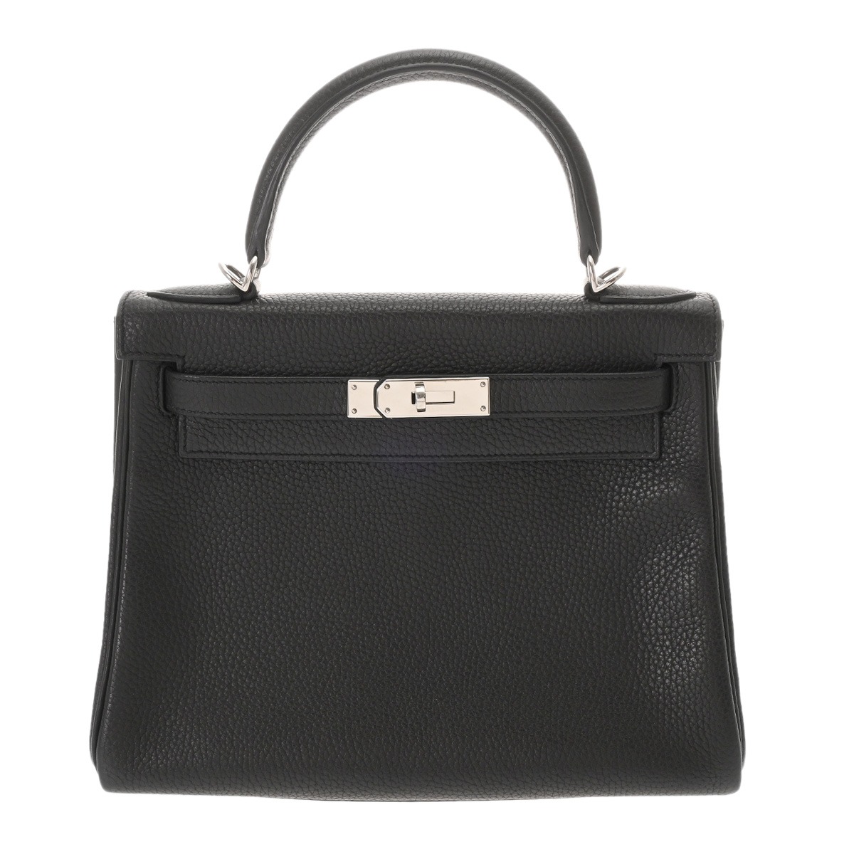 に*む様 HERMES ゴールド ブラック オープンリング 箱付き エルメス ケリー25 セリエ アリゲーター ブラック ゴールド金具