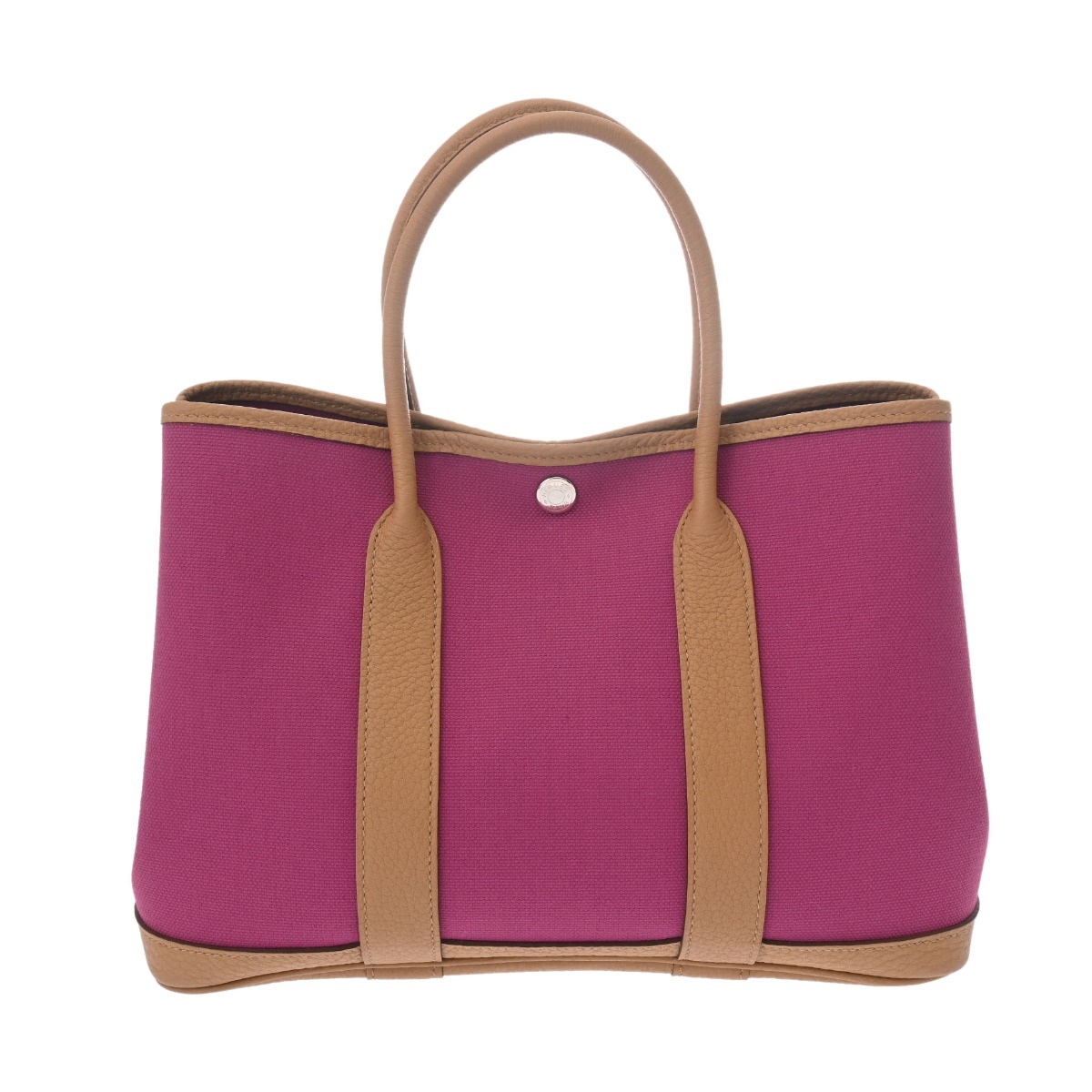 【～7/26 最大5万円クーポン】エルメス HERMES ガーデンパーティ TPM ローズパープル/ビスキュイ トワルミリタリー/ネゴンダ レディース ハンドバッグ エルメス バッグ バック ブランド 【ローン48回払い無金利】【中古】｜ウォッチニアン ブランド品専門店