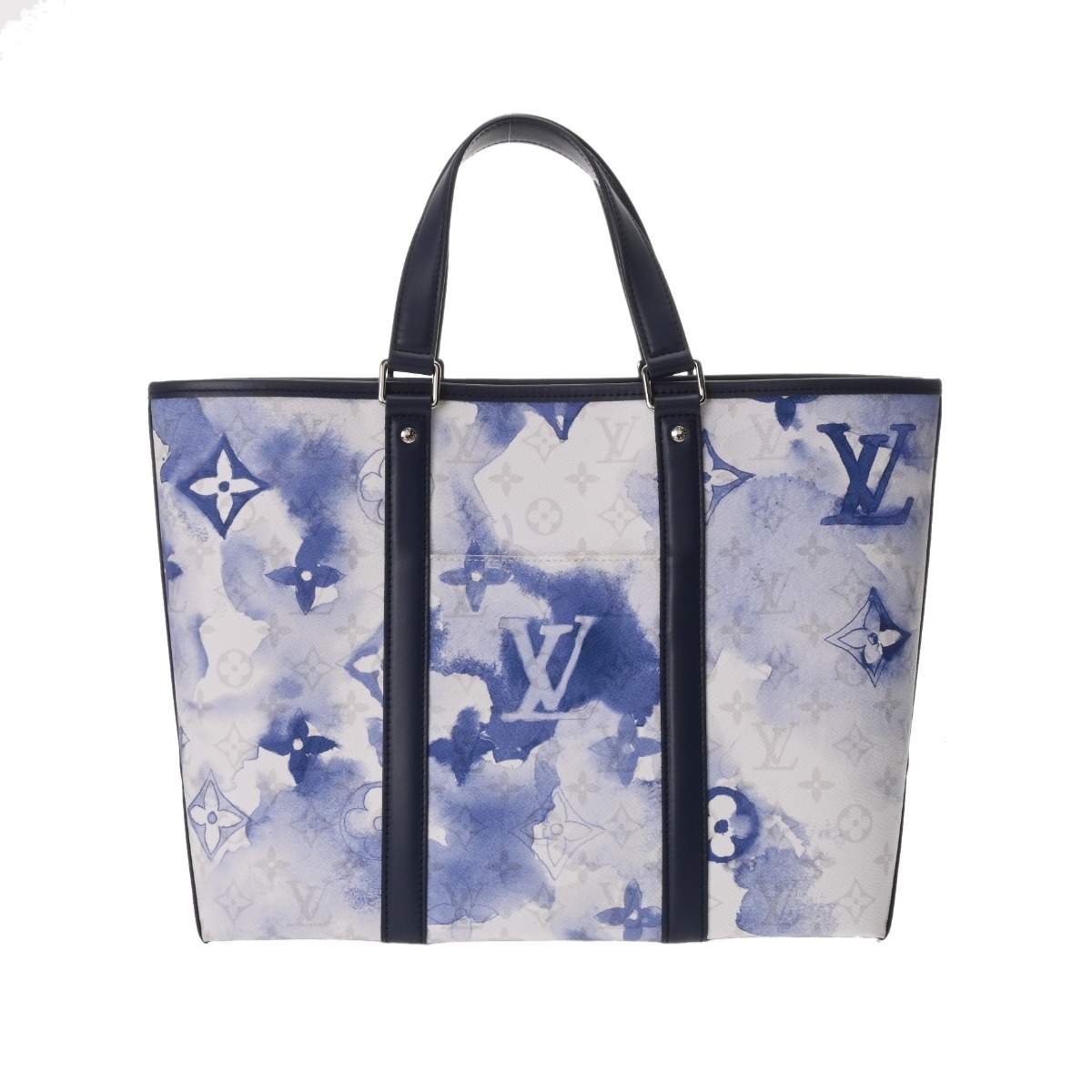 ルイ ヴィトン LOUIS VUITTON モノグラムウォーターカラー ウィークエンド トートPM ブルー/ホワイト M45756 モノグラムキャンバス レディース トートバッグ ヴィトンバッグ バック ブランド 【ローン48回払い無金利】【中古】 129,900円