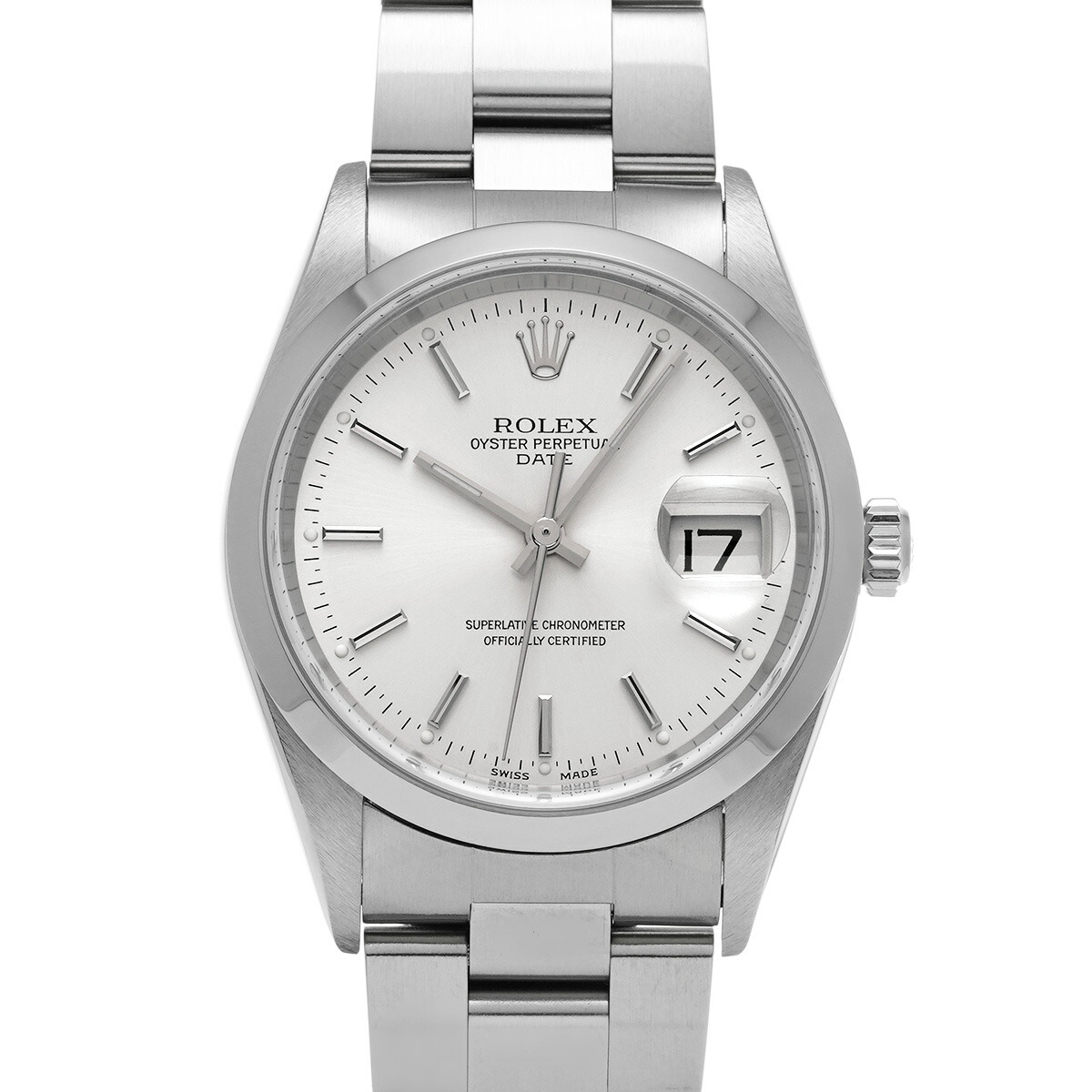 ROLEX パーペチュアルデイト 15200 白文字盤 メンズ 本物 税なし