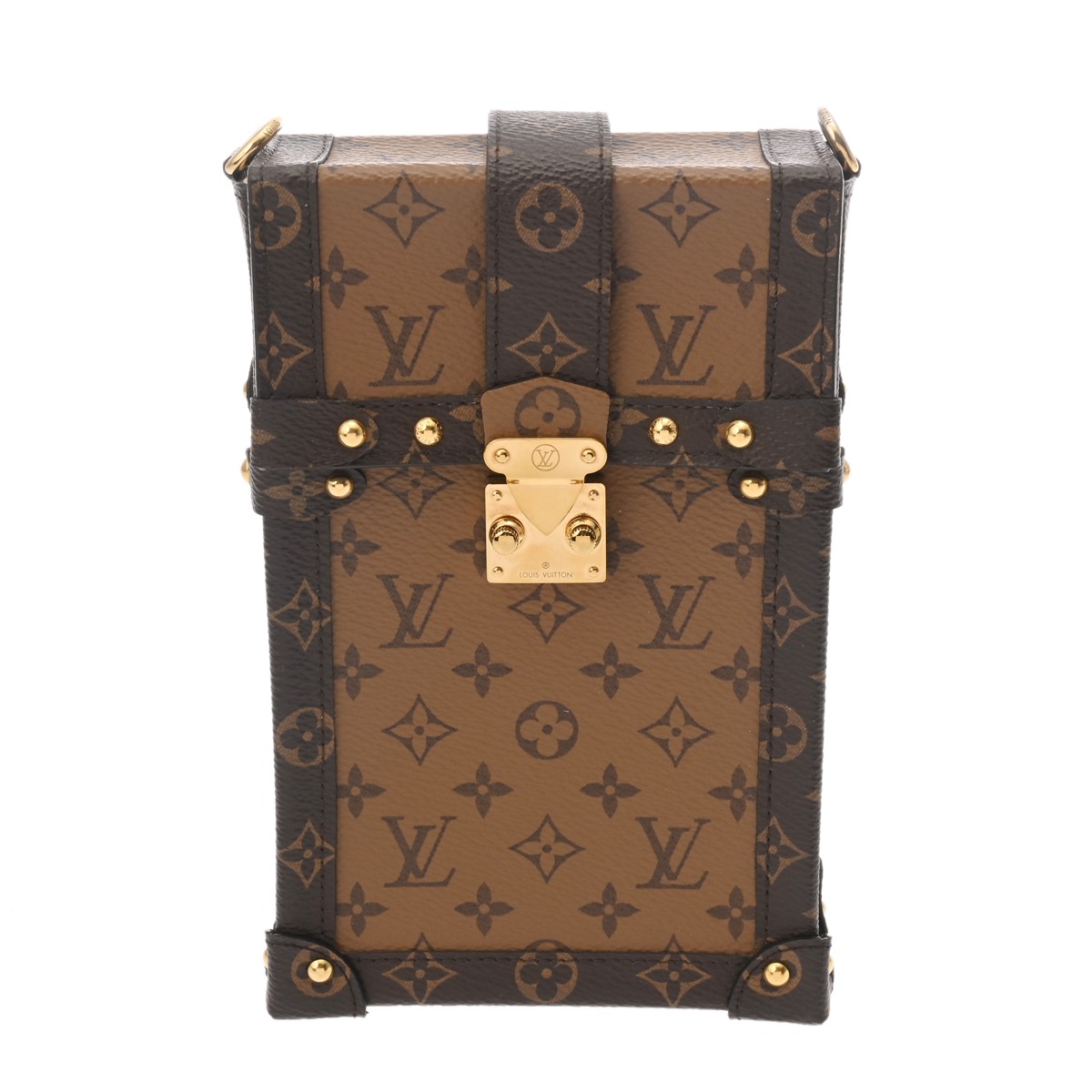 ルイ ヴィトン LOUIS VUITTON モノグラムリバース ポシェットトランクヴェルティカル ブラウン M67873 モノグラムキャンバス レディース ショルダーバッグ ヴィトンバッグ バック ブランド 【ローン48回払い無金利】【中古】