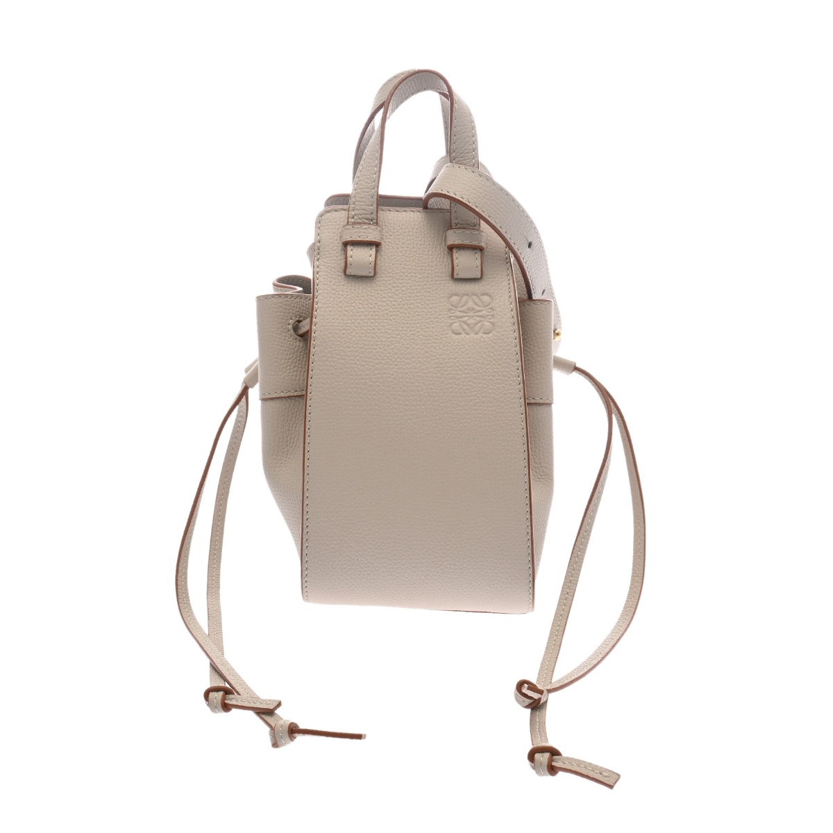 ロエベ LOEWE ハンモック ドローストリングバッグ ミニ ライトグレージュ A538V07X10 ソフトグレインカーフ レディース ショルダーバッグ ロエベ ショルダーバッグ バック ブランド 【ローン48回払い無金利】【中古】