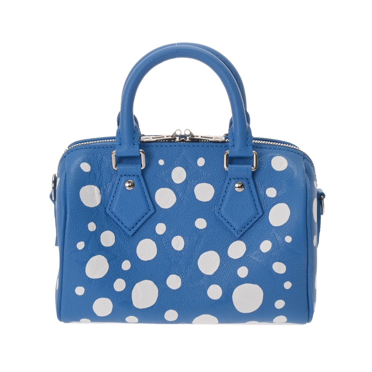 ルイ ヴィトン LOUIS VUITTON モノグラムアンプラントドット LV×YK スピーディ バンドリエール20 2WAY 草間彌生 ブルー/ブロン M46425 レザー レディース ハンドバッグ ヴィトンバッグ バック ブランド 【ローン48回払い無金利】【中古】