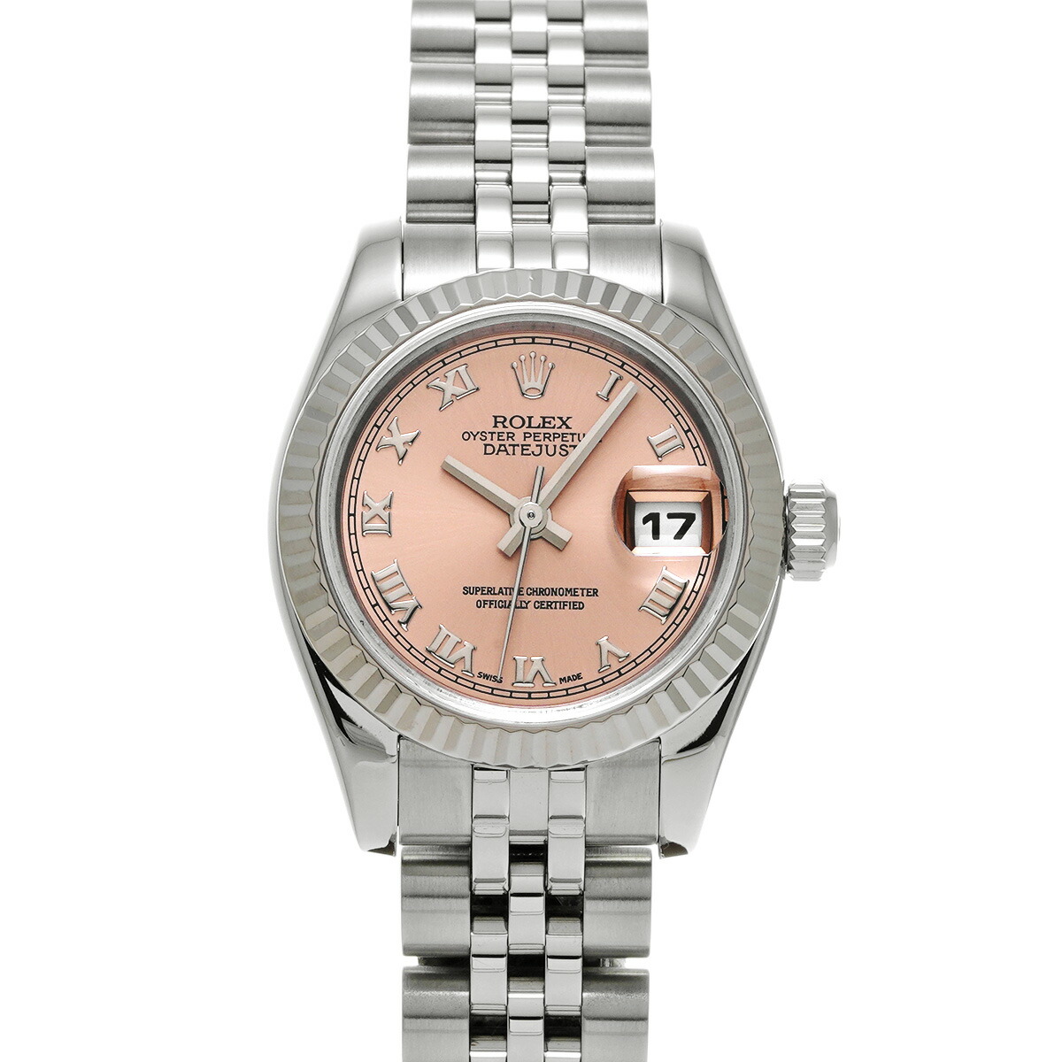 専用　美品ロレックスRef.79174のＦ番タグと同品番のギャランティー証書など 79174NR ピンクシェル ROLEX（ロレックス）デイトジャスト 中古