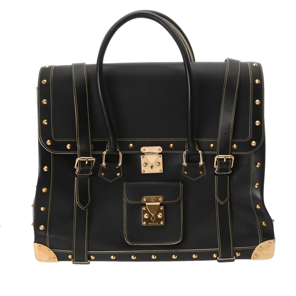 ルイ ヴィトン LOUIS VUITTON スハリ エクストラヴァガン ノワール レザー メンズ ボストンバッグ ヴィトンバッグ バック ブランド 【ローン48回払い無金利】【中古】