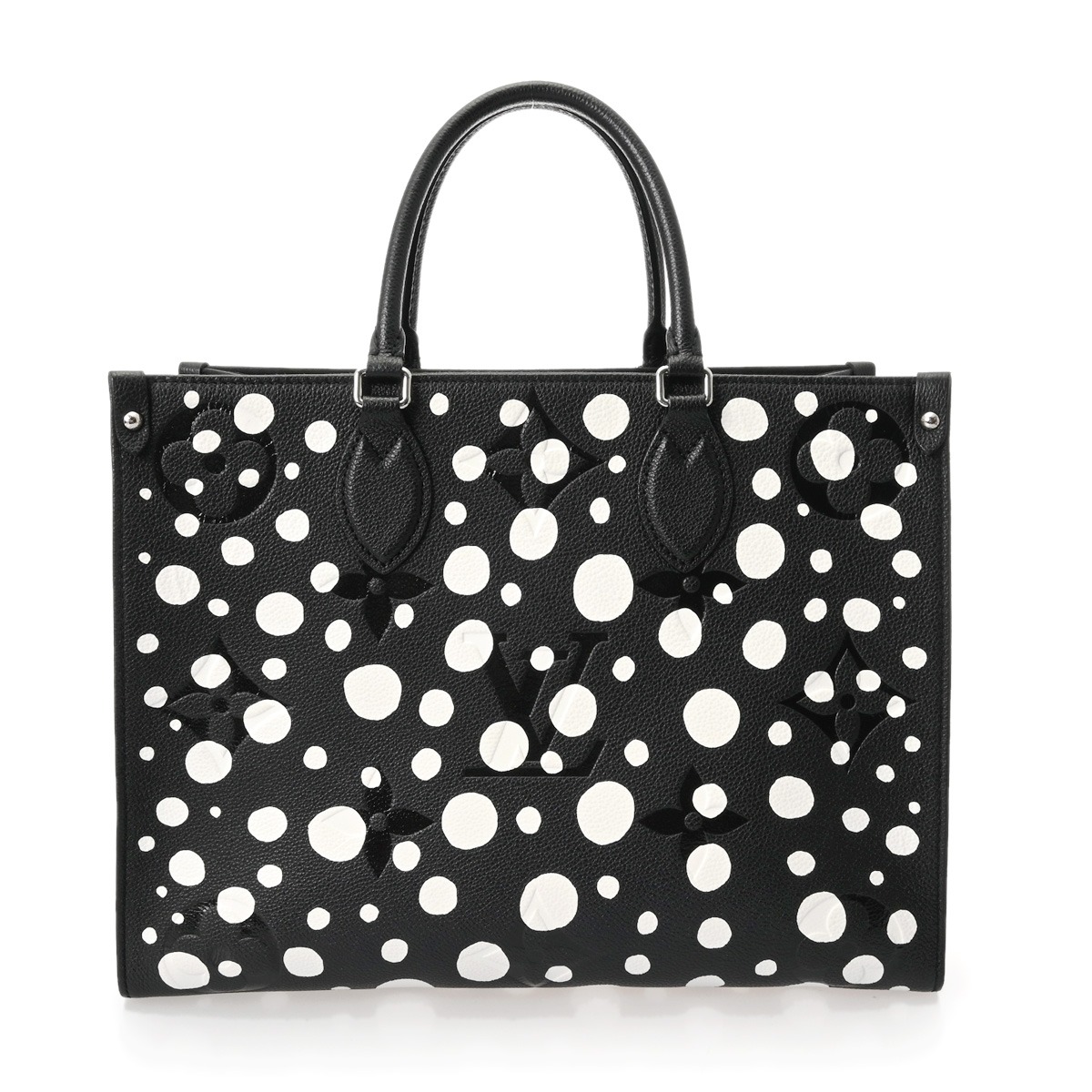 ルイ ヴィトン LOUIS VUITTON モノグラムアンプラント LV×YK オンザゴーMM ノワール M46389 レザー レディース トートバッグ ヴィトンバッグ バック ブランド 【ローン48回払い無金利】【中古】