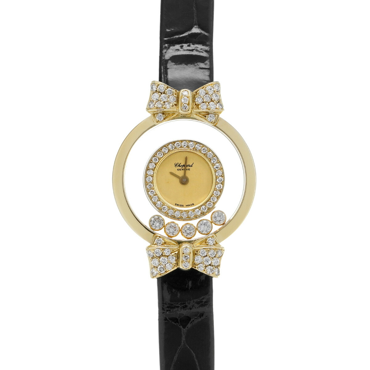 ショパール Chopard ハッピーダイヤモンド リボン 20/5335 ホワイト レディース 腕時計 ショパール 時計 高級腕時計 ブランド 【ローン48回払い無金利】【中古】