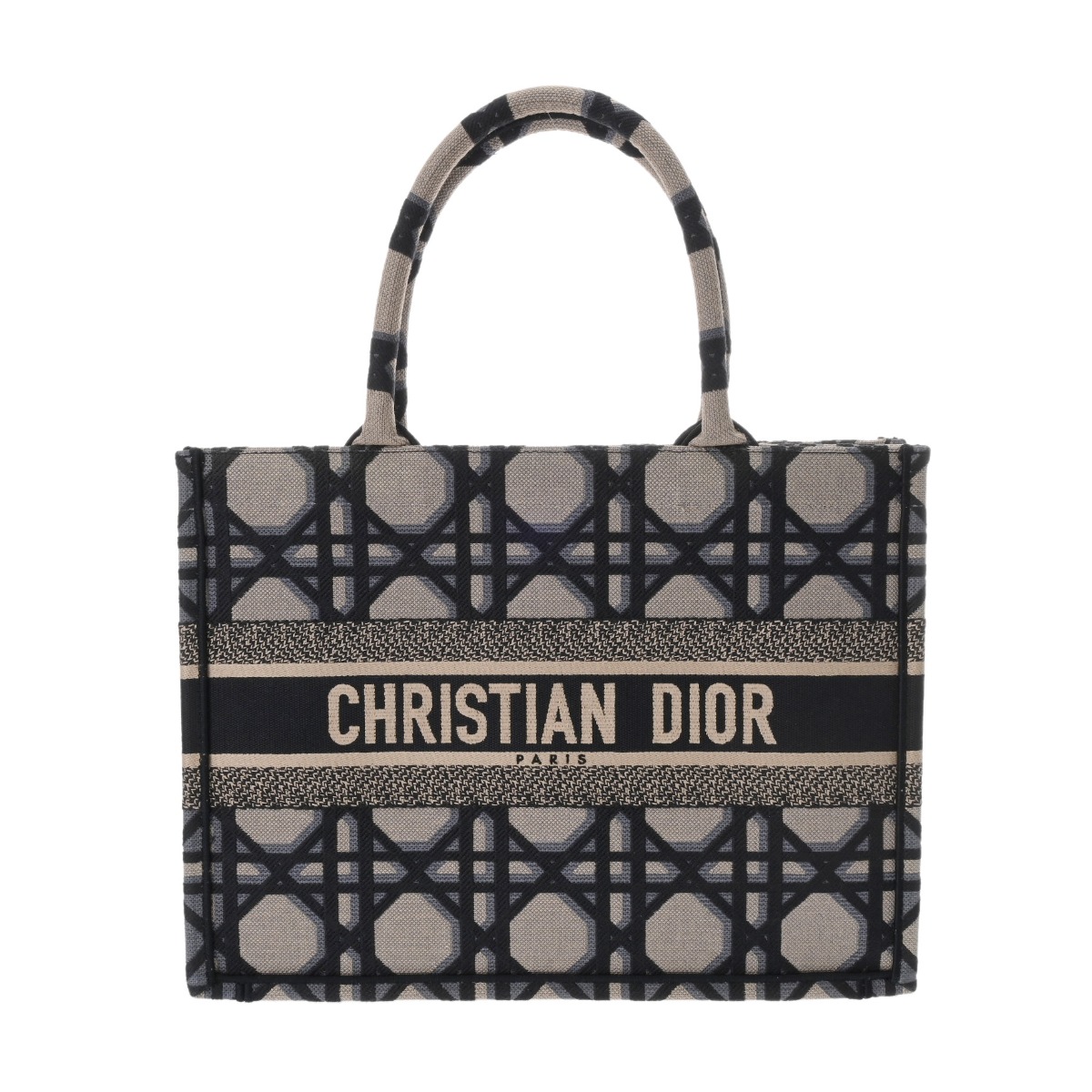 ディオール Dior BOOK TOTEバッグ ミディアム カナージュ ネイビー M1296ZZAU_M828 エンブロイダリーキャンバス レディース トートバッグ ディオール トートバッグ バック ブランド 【ローン48回払い無金利】【中古】
