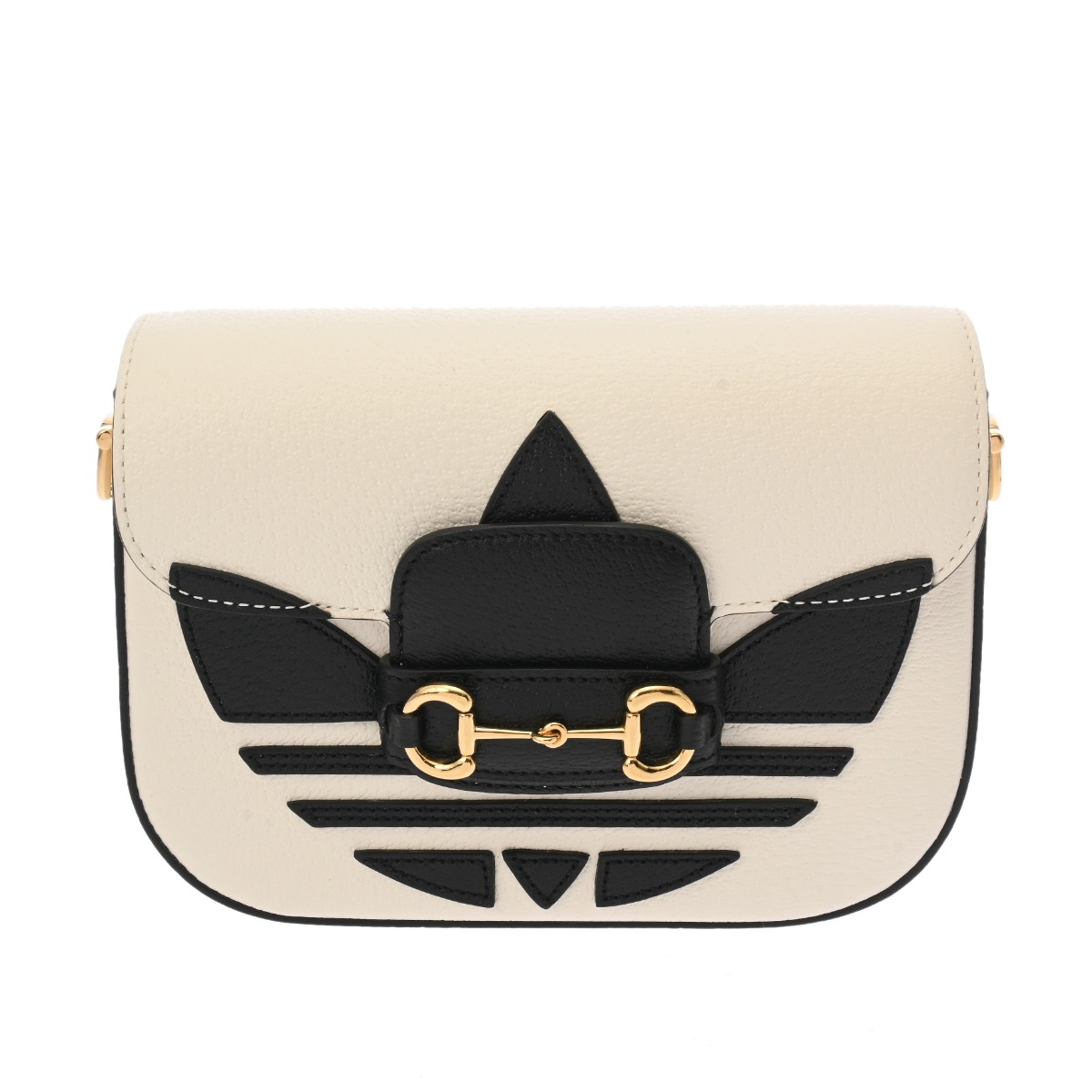グッチ GUCCI スモール ショルダー ホースビット1955 ホワイト/ブラック 658574/525040 レザー レディース ショルダーバッグ グッチ ショルダーバッグ バック ブランド 【ローン48回払い無金利】【中古】