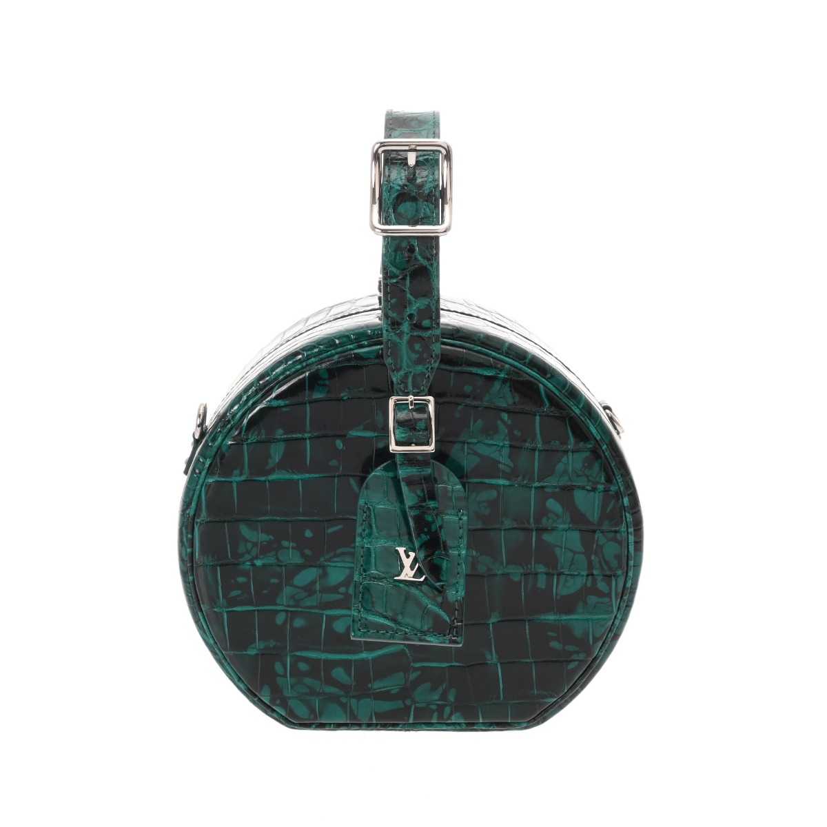 ルイ ヴィトン LOUIS VUITTON プティット ボワット かぶり笠 緑であること N93793 クロコダイル レディース ショルダーバッグ ヴィトンバッグ うしろ側 ブランド名 【貸し付け金48回払い無利子】【中古】