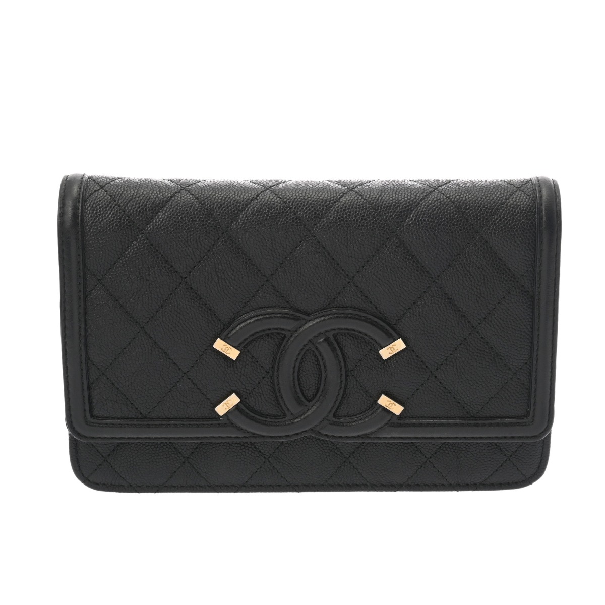 シャネル　斜めがけ　バッグ　ウォレット 楽天市場】CHANEL シャネル CCフィグリーチェーンウォレット