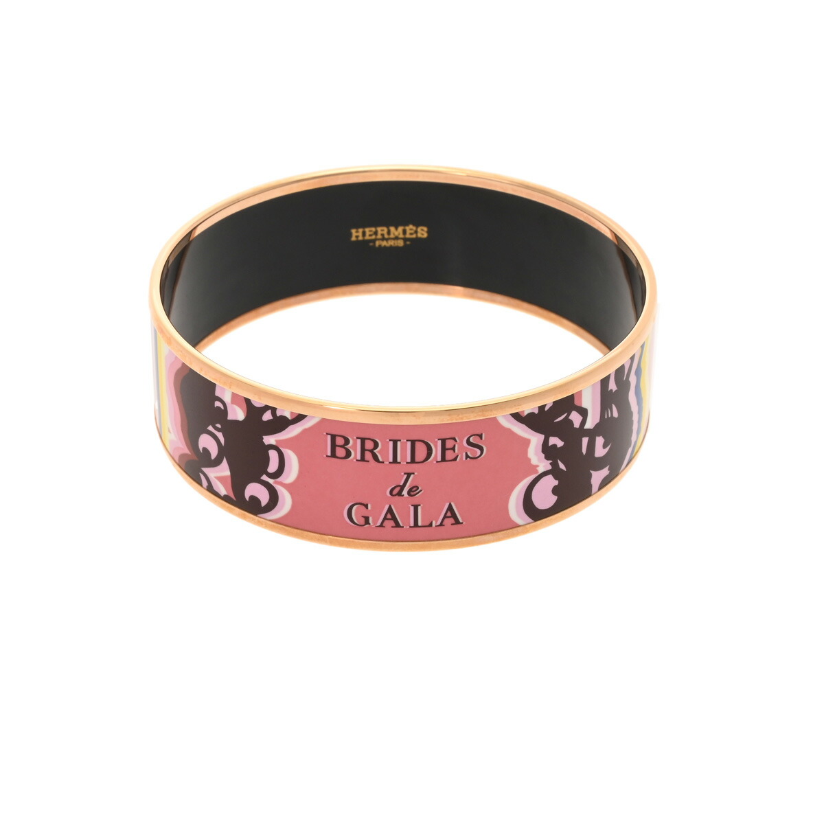 【～7/26 最大5万円クーポン】エルメス HERMES エマイユ GM バングル BRIDES DE GALA ピンクデリリウム/ゴールド金具 メタル レディース ブレスレット エルメス 【ローン48回払い無金利】【中古】｜ウォッチニアン ブランド品専門店