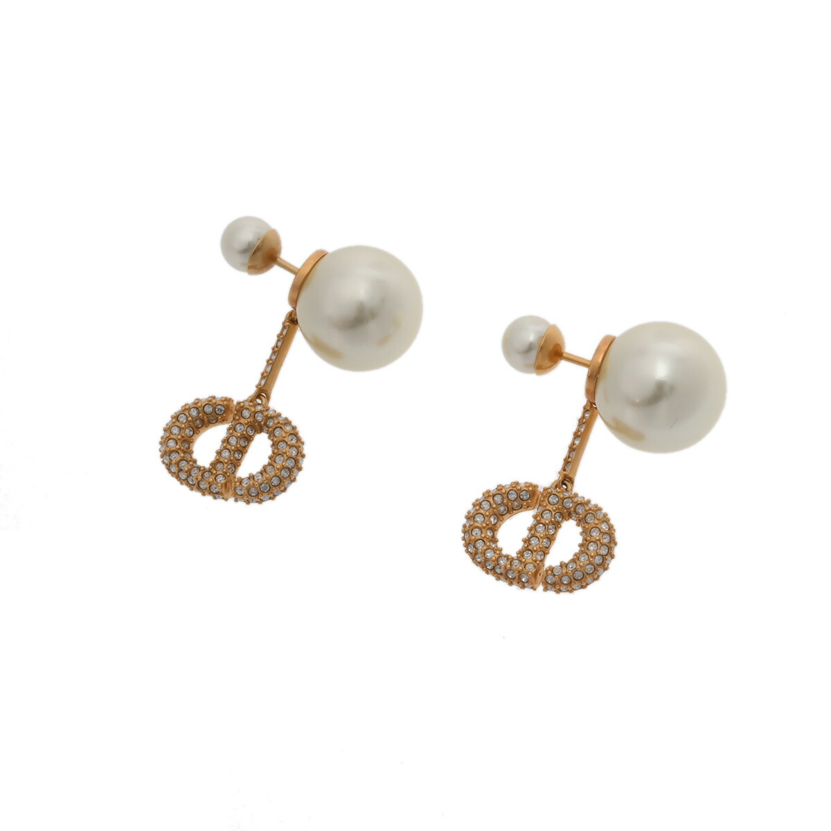 未使用✨【正規品】Dior パール クリスタル ドロップピアス ゴールド金具 mrg-japan_dior-e1411