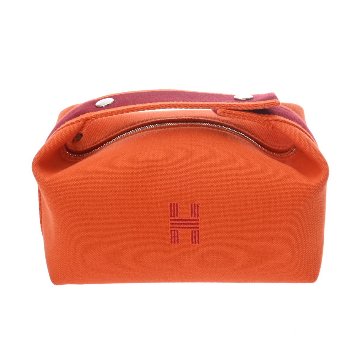 エルメス HERMES ブリッド ア ブラック PM フー/ルージュアッシュ コットン/ポリアミド レディース ハンドバッグ エルメス バッグ バック ブランド 【ローン48回払い無金利】【中古】