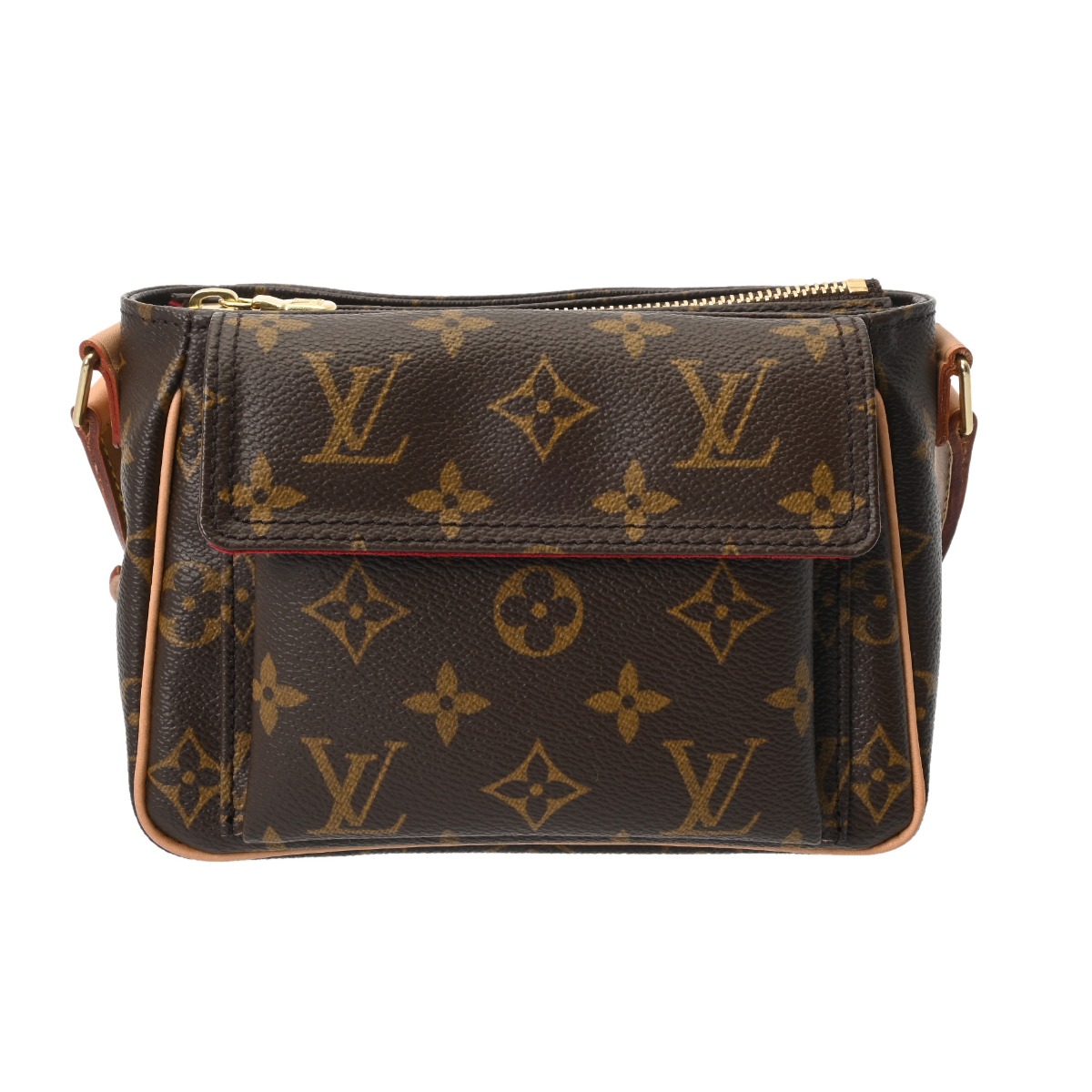 ルイ ヴィトン LOUIS VUITTON モノグラム ヴィバシテ PM 赤銅色 M51165 モノグラム帆布 レディース ショルダーバッグ ヴィトンバッグ うしろ側 ブランド名 【貸し付け金48回払い無利率】【中古】