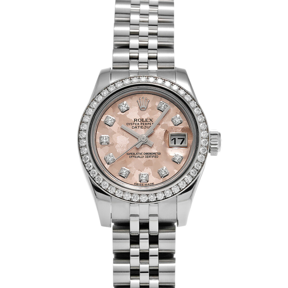 ロレックス ROLEX デイトジャスト 179384G G番(2010年頃製造) ピンクゴールドクリスタル/ダイヤモンド レディース 腕時計 ロレックス 時計 高級腕時計 ブランド 【ローン48回払い無金利】【中古】