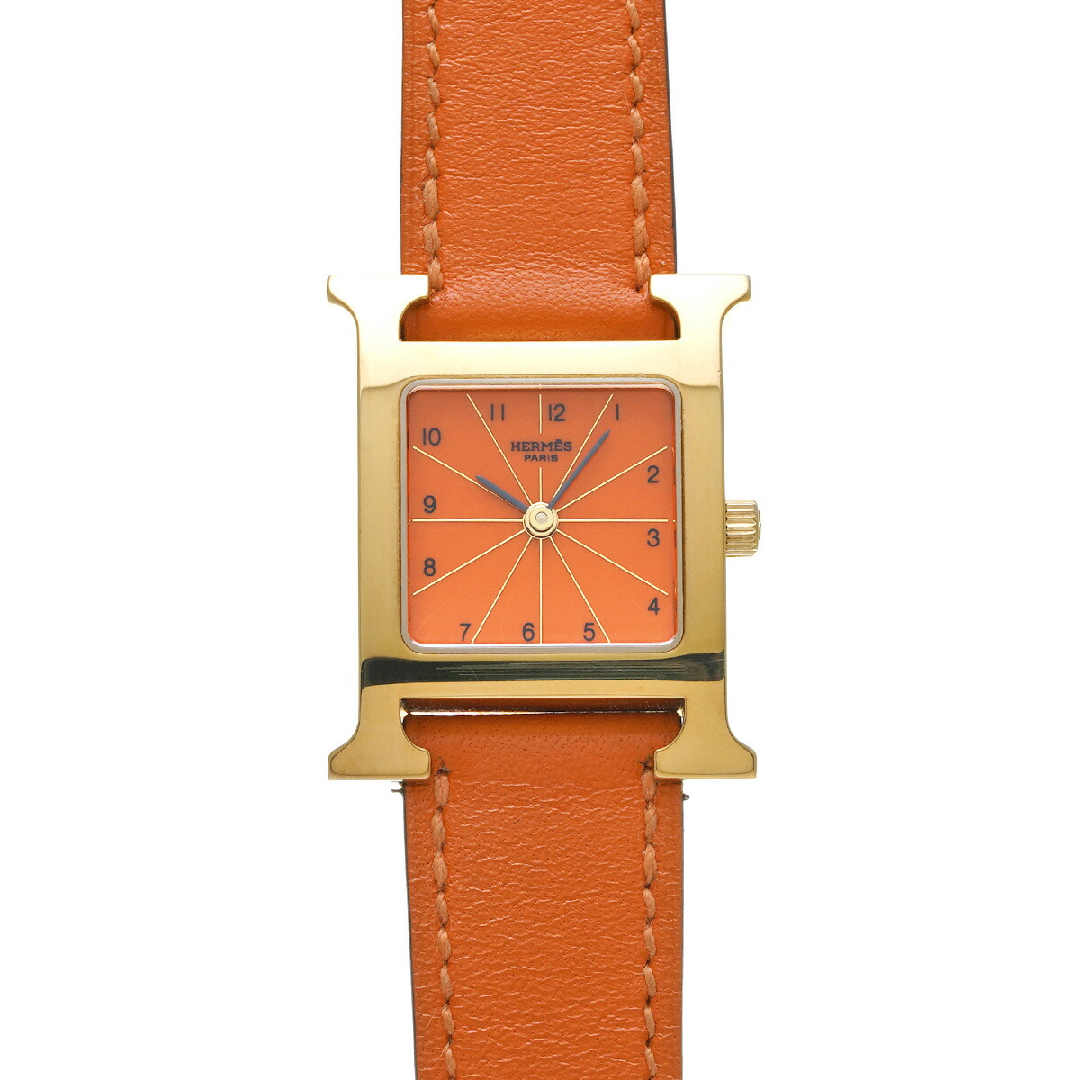 HERMES 時計用ボックス オレンジ エルメスウォッチボックス オレンジ/ブラウン ユニセックス