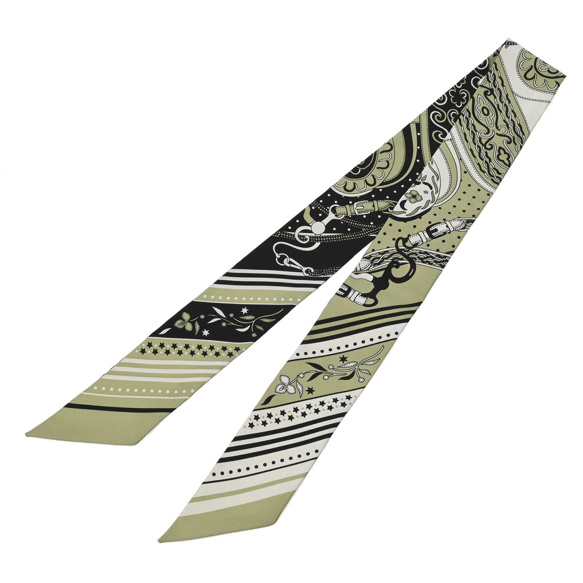 HERMES エルメス　ツイリー　美品 楽天市場】エルメス ツイリー チーター・バンダナ ジョーヌ