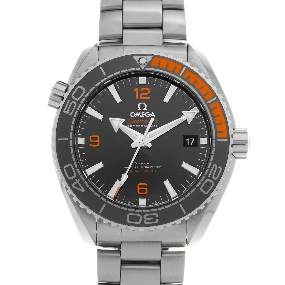 オメガ OMEGA シーマスター プラネットオーシャン 600 コーアクシャル マスタークロノメーター 215.30.44.21.01.002 ブラック メンズ 腕時計 オメガ 時計 高級腕時計 ブランド 【ローン48回払い無金利】【中古】