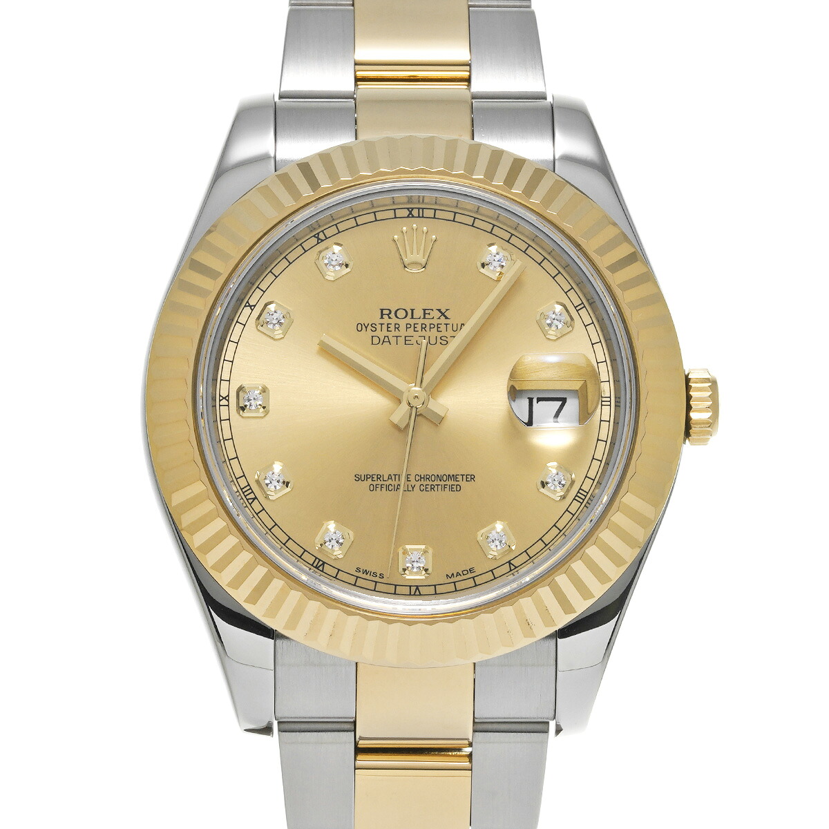 【～7/26 最大5万円クーポン】ロレックス ROLEX デイトジャストII 116333G ランダムシリアル シャンパン/ダイヤモンド メンズ 腕時計 ロレックス 時計 高級腕時計 ブランド 【ローン48回払い無金利】【中古】｜ウォッチニアン ブランド品専門店