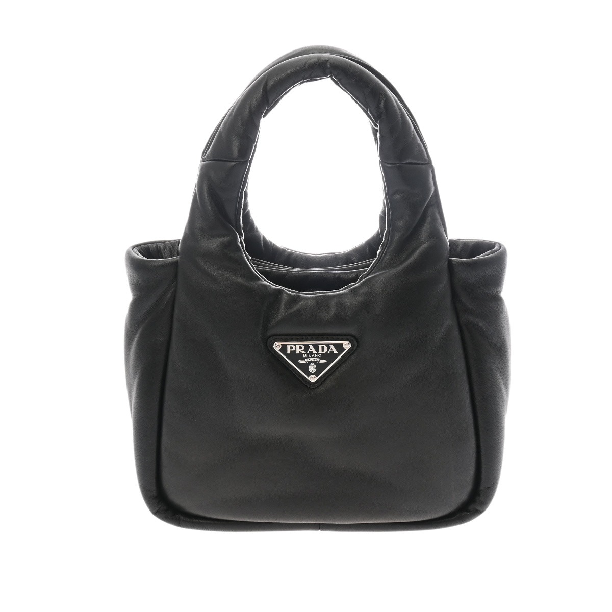 LOEWE ハンドバッグ　アナグラム　ナッパレザー　ブラック LOEWE ロエベ アナグラム ナッパレザー 巾着 ミニバッグ