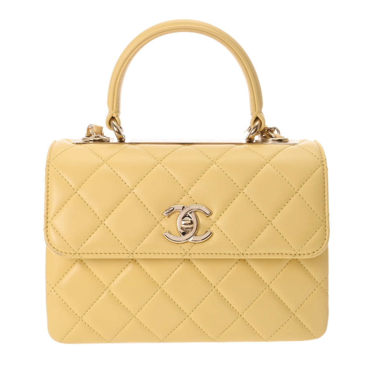 CHANEL シャネル　グレージュ　レザー バックストラップ　ココマーク本革CC CHANEL シャネル ミニバッグ クラシック MATELASSE マトラッセ