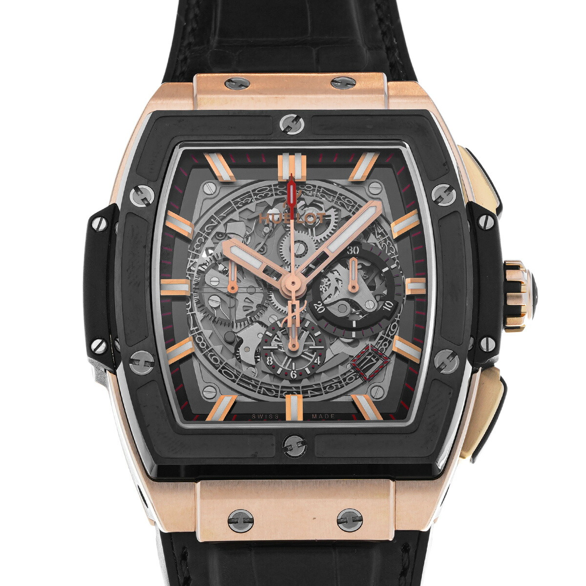 ウブロ HUBLOT スピリット オブ ビッグバン キングゴールド セラミック 601.OM.0183.LR スケルトン メンズ 腕時計 ウブロ 時計 高級腕時計 ブランド 【ローン48回払い無金利】【中古】