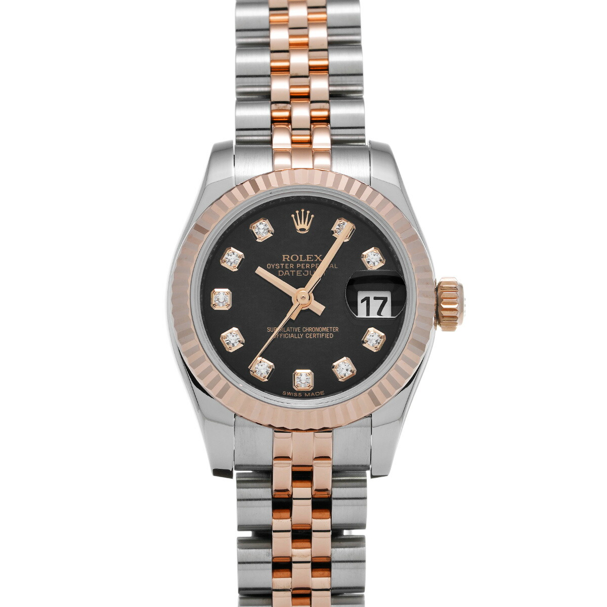 即決注意!格安出品◆ブラックシェル ROLEX デイトジャスト 天然ダイヤ◆Ref，1601-3