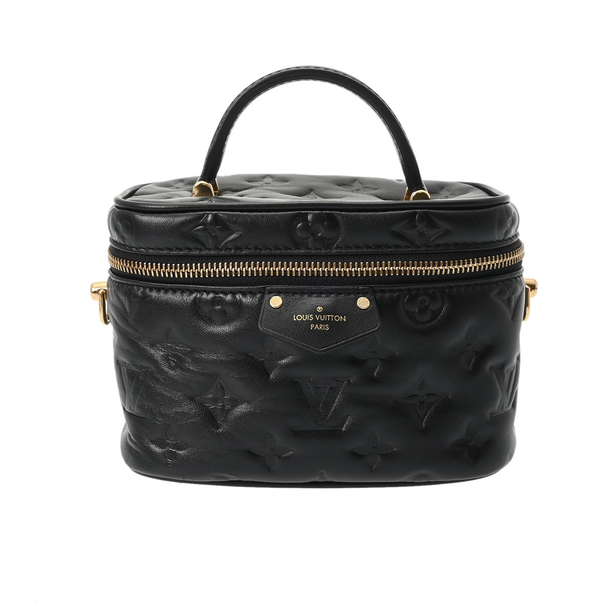 ルイ ヴィトン LOUIS VUITTON ヴァニティ クッサン PM ノワール M25123 ラムレザー レディース バニティバッグ ヴィトンバッグ バック ブランド 【ローン48回払い無金利】【中古】