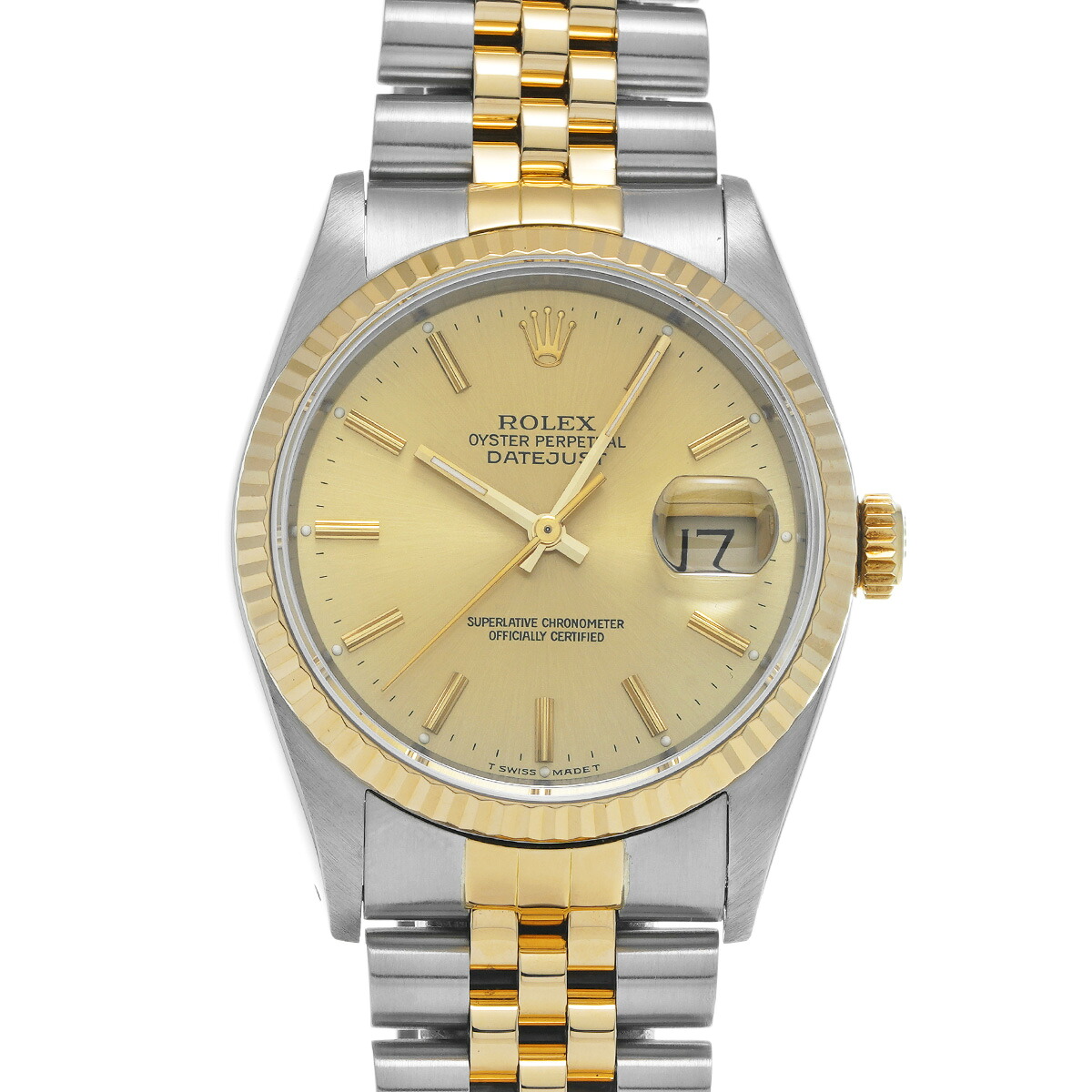 ロレックス ROLEX デイトジャスト 16233 E番(1990年頃製造) シャンパン メンズ 腕時計 ロレックス 時計 高級腕時計 ブランド 【ローン48回払い無金利】【中古】 491,200円
