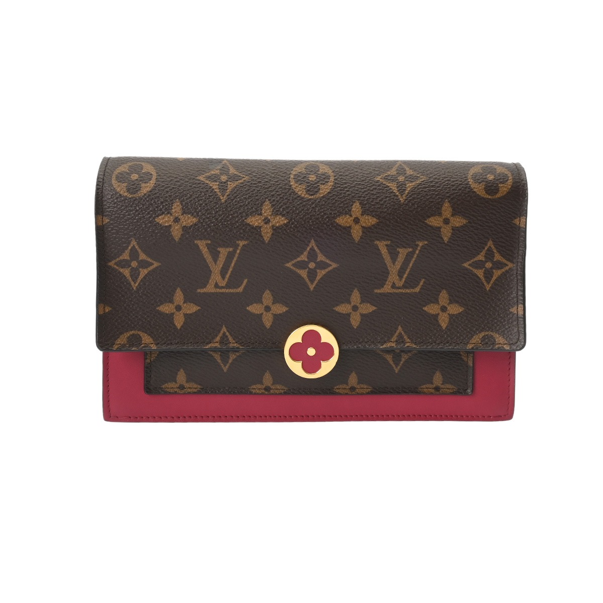 ルイ ヴィトン LOUIS VUITTON モノグラム ポルトフォイユ フロール フューシャ M69578 モノグラムキャンバス レディース ショルダーバッグ ヴィトンバッグ バック ブランド 【ローン48回払い無金利】【中古】