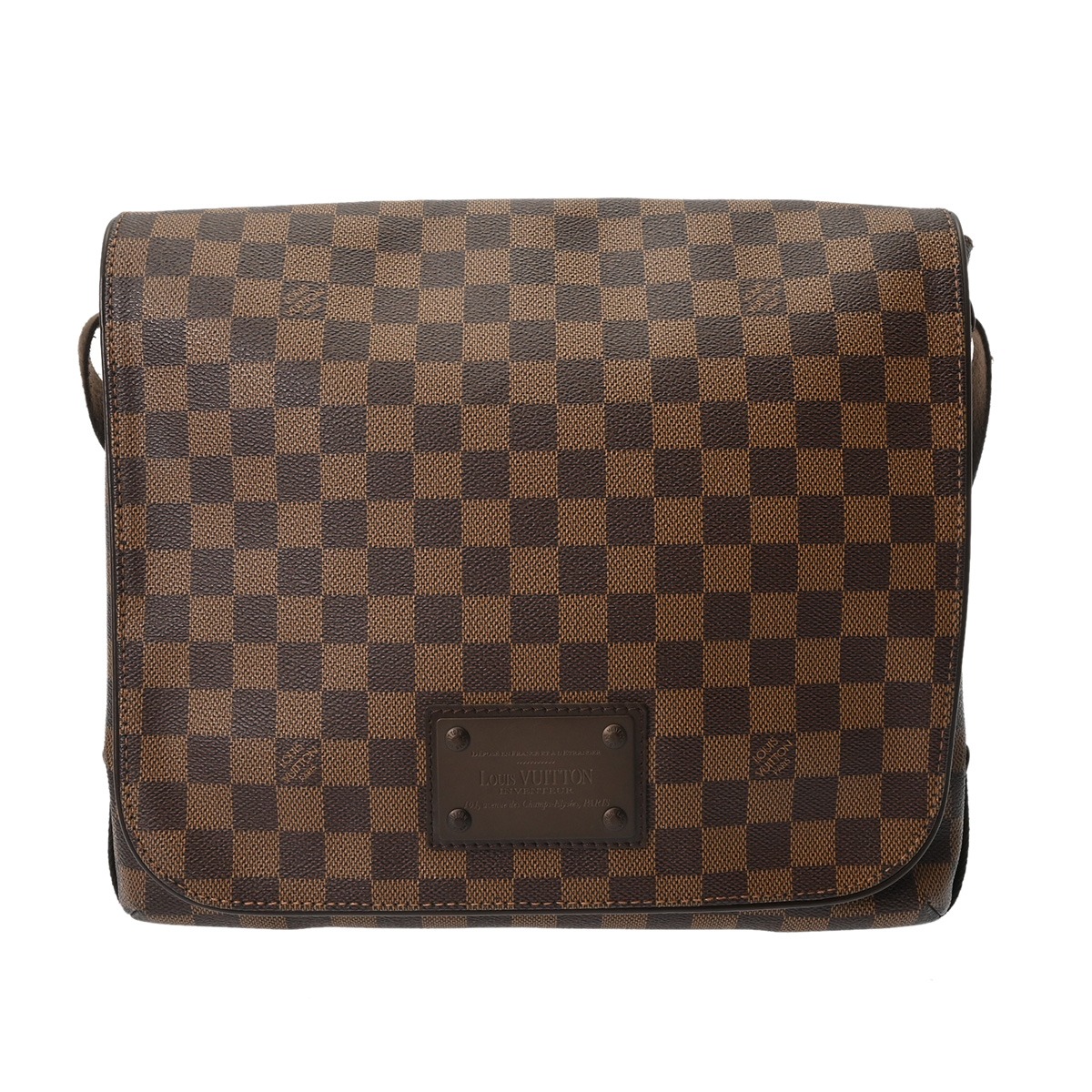 【～6/11 最大限度5万円クーポン券】ルイ ヴィトン LOUIS VUITTON ダミエ ブルックリン MM 赤銅色 N51211 ダミエキャンバス レディース ショルダーバッグ ヴィトンバッグ うしろ側 ブランド名 【貸し付け金48回払い無利子】【中古】
