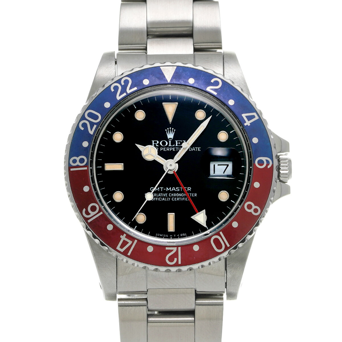 楽天市場】ロレックス GMTマスターI レッド/ブルー 16750 フチ無し 73