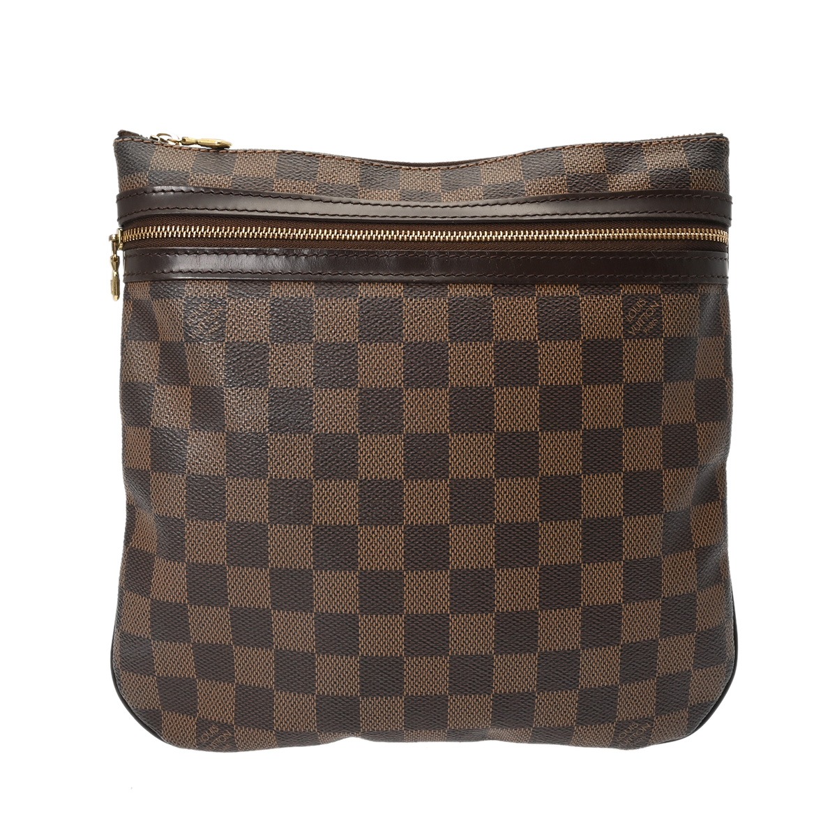 【～6/11 最大限度5万円クーポン券】ルイ ヴィトン LOUIS VUITTON ダミエ ポシェット ボスフォール 赤銅色 N51111 ダミエキャンバス レディース ショルダーバッグ ヴィトンバッグ うしろ側 ブランド名 【貸し付け金48回払い無利子】【中古】