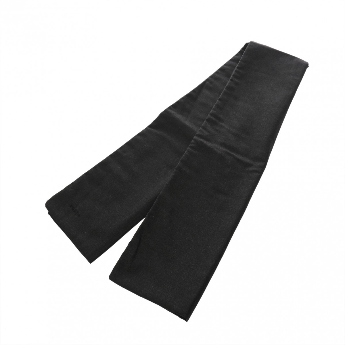 PRADA プラダ ブラック マフラー フリンジ付き PRADA フリンジ付き赤黒