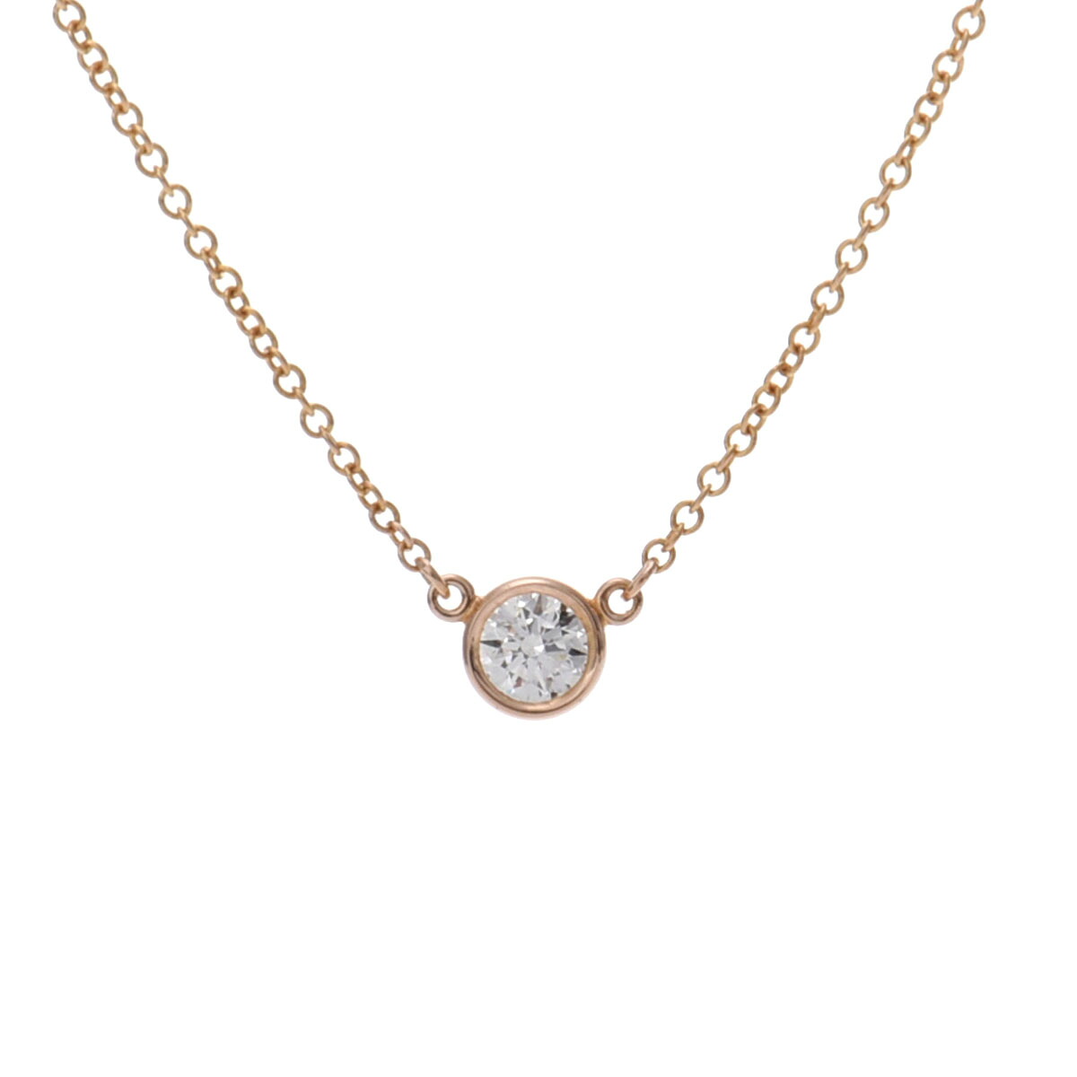 ティファニー TIFFANY & Co. バイザヤード ネックレス K18イエローゴールド YG ダイヤモンド レディース ネックレス ティファニー 【ローン48回払い無金利】【中古】