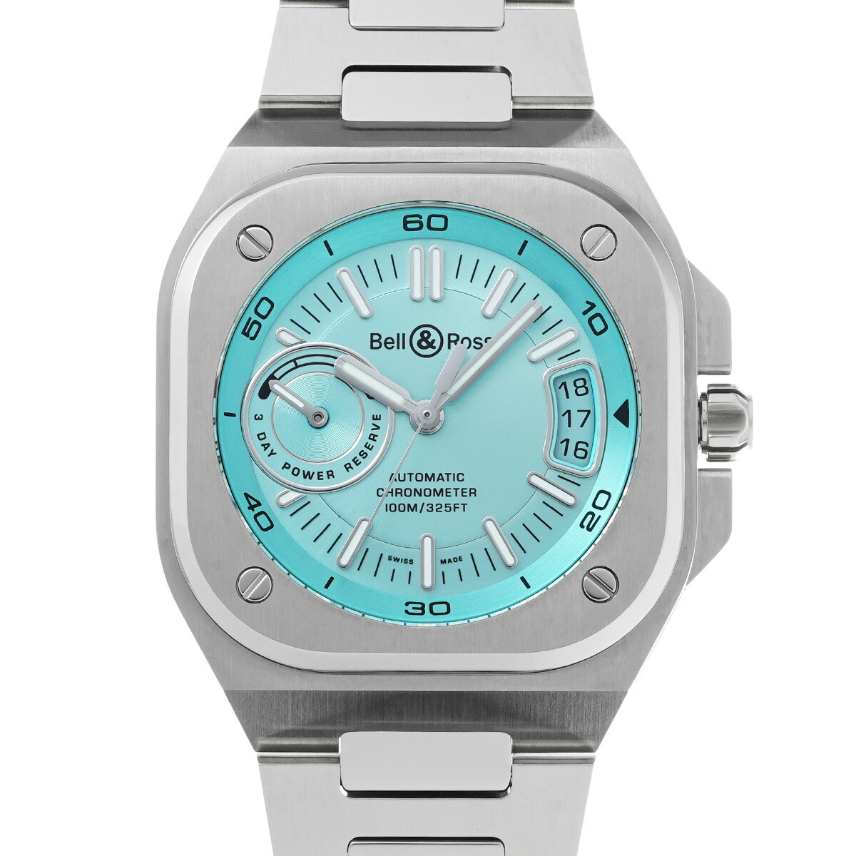 ベル＆ロス Bell & Ross BR-X5 アイスブルースチール BRX5R-IB-ST/SST アイスブルー メンズ 腕時計 ベル＆ロス 時計 高級腕時計 ブランド 【ローン36回払い無金利】【中古】
