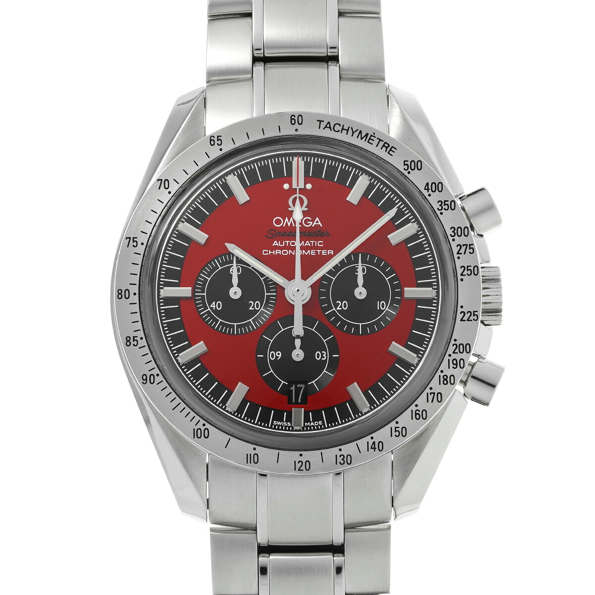 オメガ OMEGA スピードマスター レジェンド ミハエル・シューマッハ 2005 3506.61 レッド/ブラック メンズ 腕時計 オメガ 時計 高級腕時計 ブランド 【ローン48回払い無金利】【中古】 292,860円