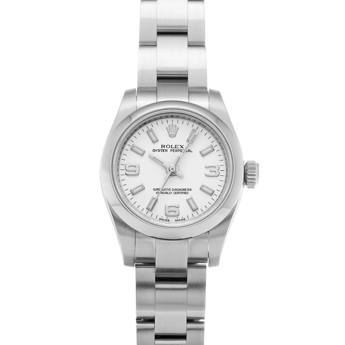 ロレックス ROLEX オイスターパーペチュアル 26 176200 ランダムシリアル ホワイト レディース 腕時計 ロレックス 時計 高級腕時計 ブランド 【ローン48回払い無金利】【中古】