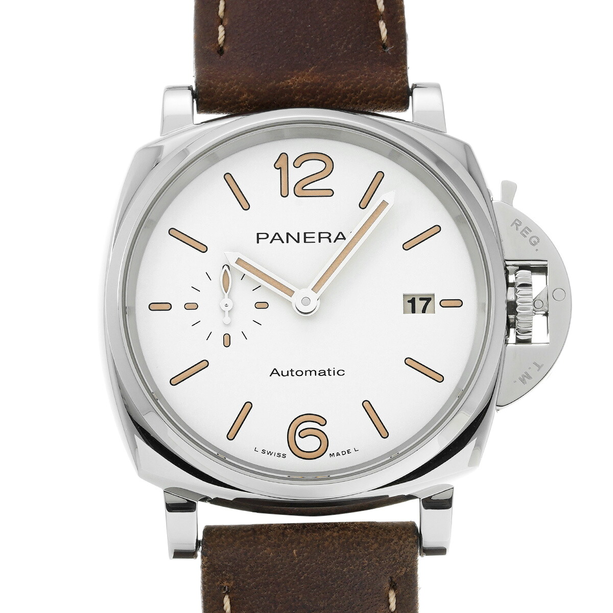 パネライ PANERAI ルミノール ドゥエ PAM01046 V番(2019年製造) ホワイト メンズ 腕時計 パネライ 時計 高級腕時計 ブランド 【ローン48回払い無金利】【中古】