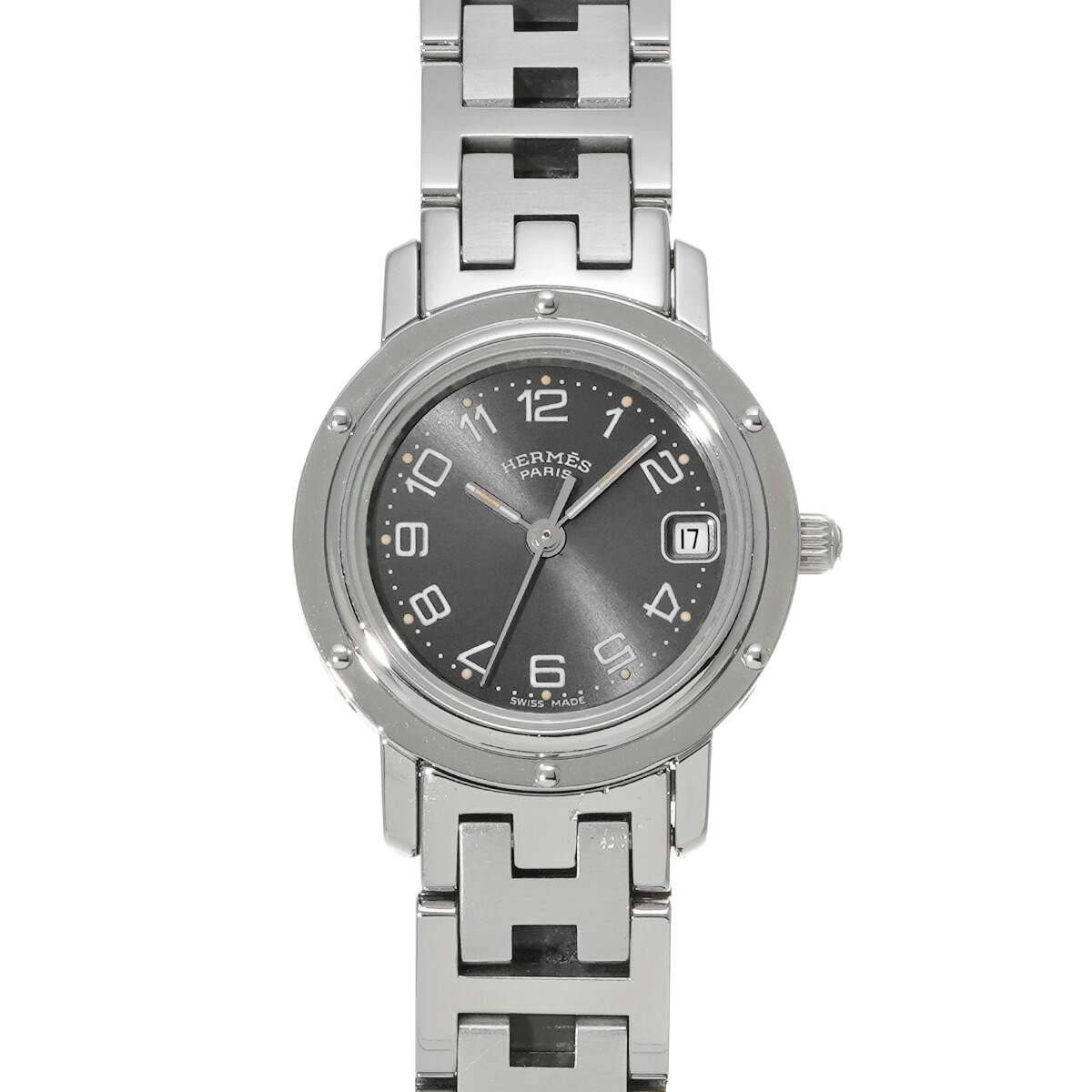 稼働 Hermes クリッパー 腕時計 ブラック CL4.220 967 稼働 Hermes クリッパー 腕時計 ブラック CL4.220 967
