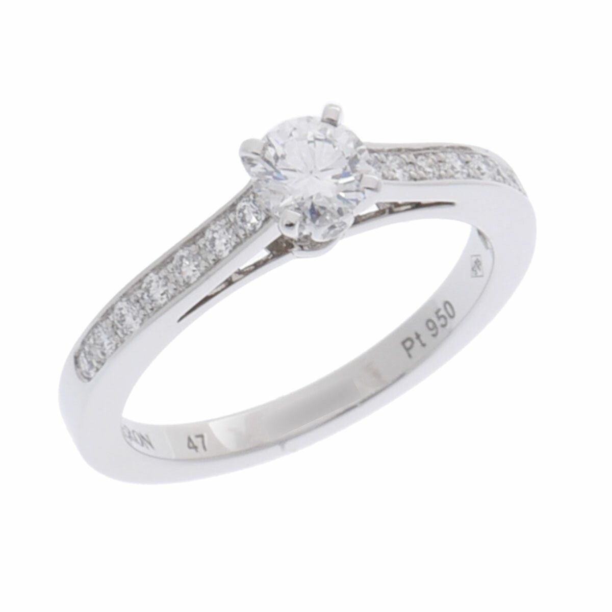 ブシュロン Boucheron ビーラブド ソリテールリング #47 JSL0014047 Pt950プラチナ ダイヤモンド レディース リング・指輪 ブシュロン 【ローン48回払い無金利】【中古】