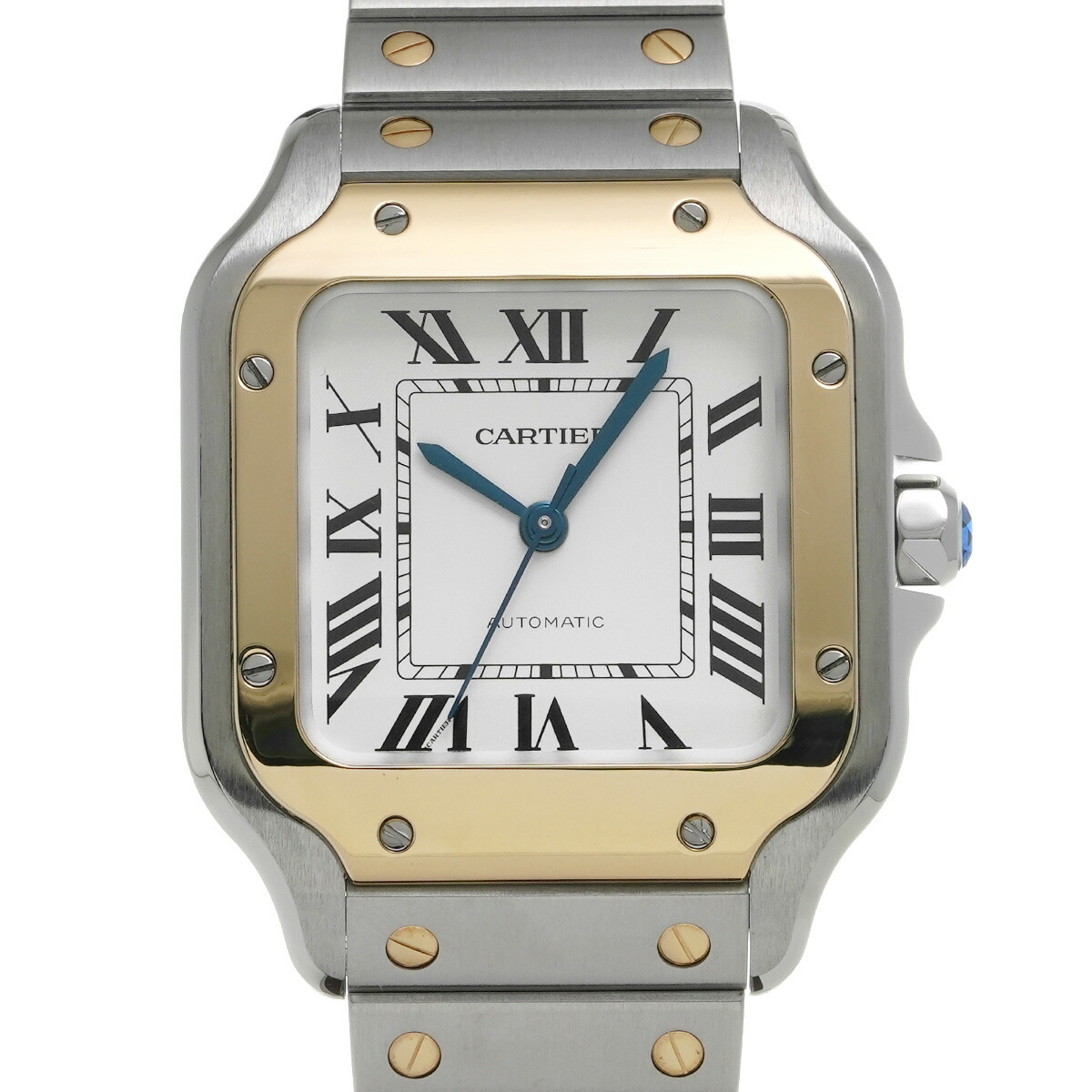 美品　カルティエ　サントス ドゥ シルバー　シボ側 WSSA0029 シルバー Cartier（カルティエ）サントス ドゥ