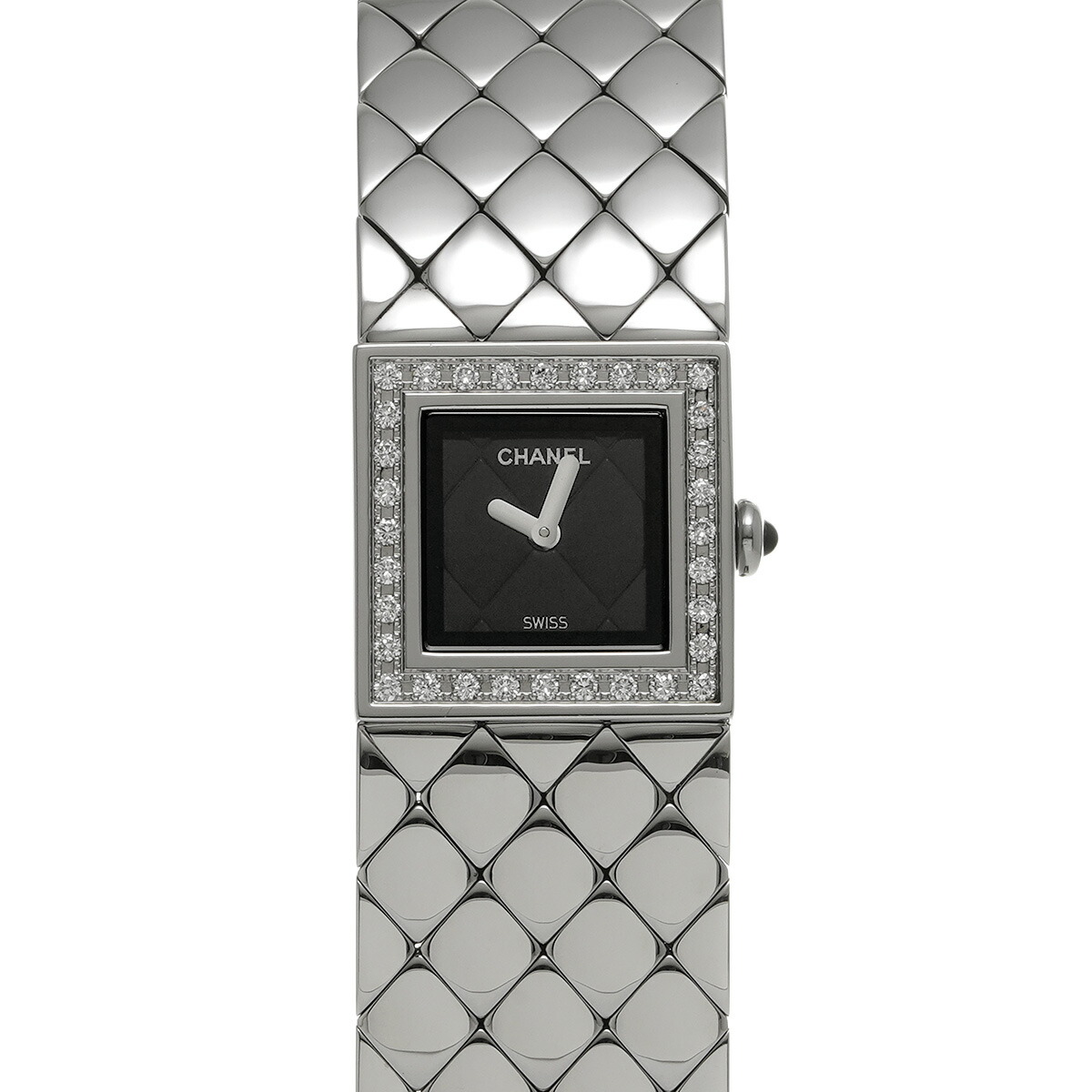 楽天市場】【ウォッチ】CHANEL シャネル マトラッセ ブラック文字盤 SS