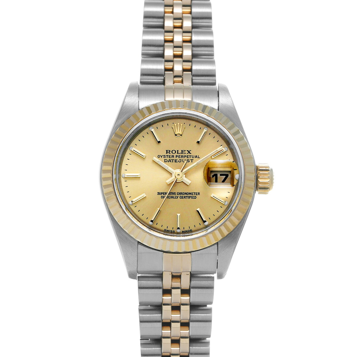 ロレックス ROLEX デイトジャスト 79173 Y番(2002年頃製造) シャンパン レディース 腕時計 ロレックス 時計 高級腕時計 ブランド 【ローン48回払い無金利】【中古】