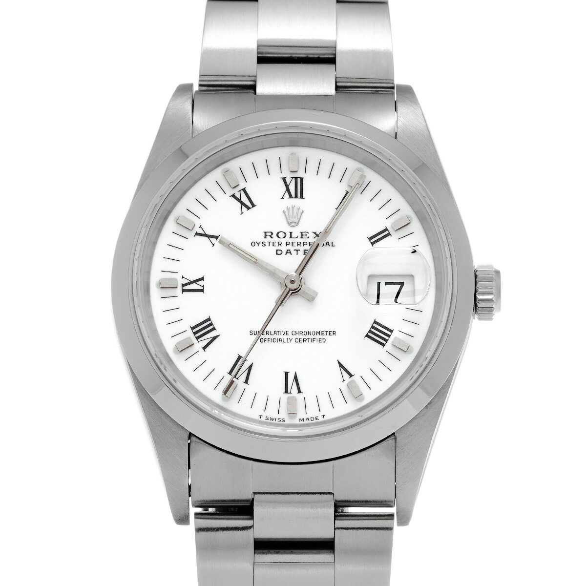 【～7/26 最大5万円クーポン】ロレックス ROLEX オイスターパーペチュアル デイト 15200 S番(1994年頃製造) ホワイト メンズ 腕時計 ロレックス 時計 高級腕時計 ブランド 【ローン48回払い無金利】【中古】｜ウォッチニアン ブランド品専門店 408,510円