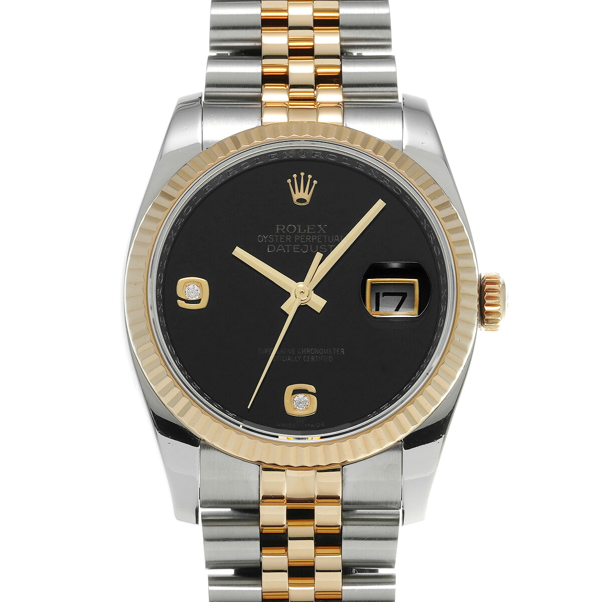 ロレックス ROLEX デイトジャスト 116233 2BR G番(2010年頃製造) ブラックオニキス/ダイヤモンド メンズ 腕時計 ロレックス 時計 高級腕時計 ブランド 【ローン48回払い無金利】【中古】｜ウォッチニアン ブランド品専門店