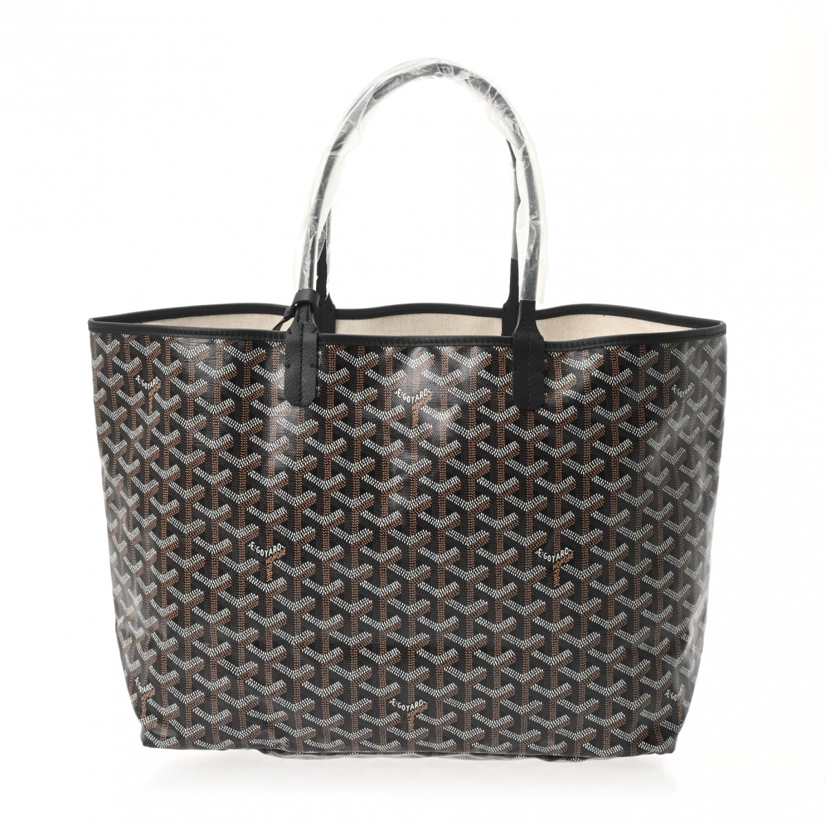 楽天市場】ゴヤール GOYARD サンルイ PM ヘリンボーン ブラック PVC