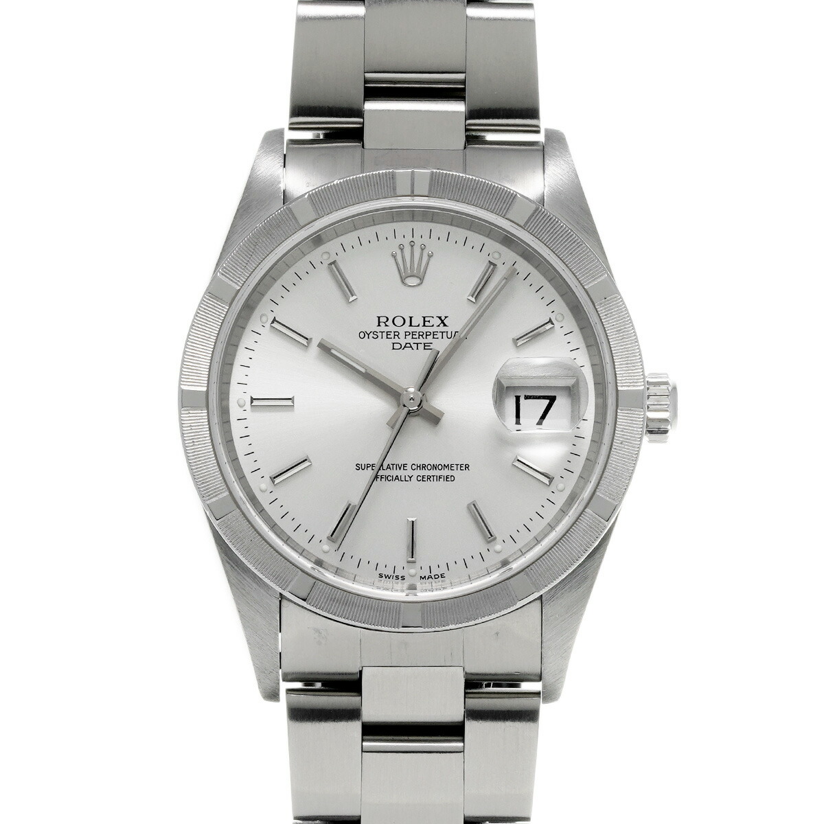 ロレックス ROLEX オイスターパーペチュアル デイト 15210 A番(1999年頃製造) シルバー メンズ 腕時計 ロレックス 時計 高級腕時計 ブランド 【ローン48回払い無金利】【中古】